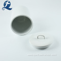 Wholesale Custom White Ceramic Cookie Jar With Lid